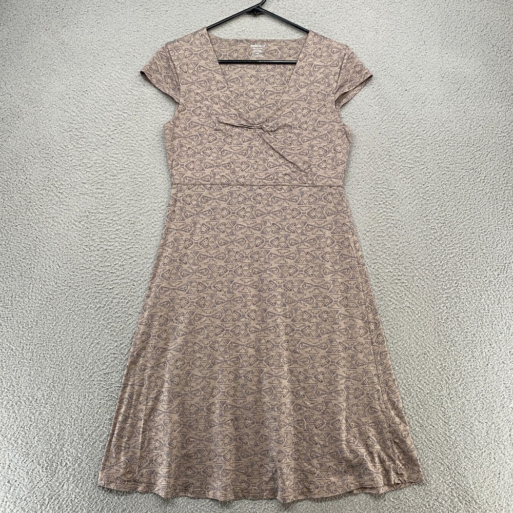 Toad & Co Dress Womens Medium Rosemarie Cap Sleeve Knee Aztec Organic Cotton